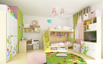 Детская комната Флёр (Белый/корпус Клен) в Барнауле - barnaul.mebel54.com | фото