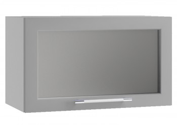 Гарда ПГС 600 шкаф верхний горизонтальный со стеклом Белый в Барнауле - barnaul.mebel54.com | фото