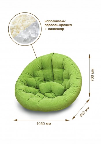 Кресло для отдыха "Форест" (велюр текстура лайм)/осн. в Барнауле - barnaul.mebel54.com | фото