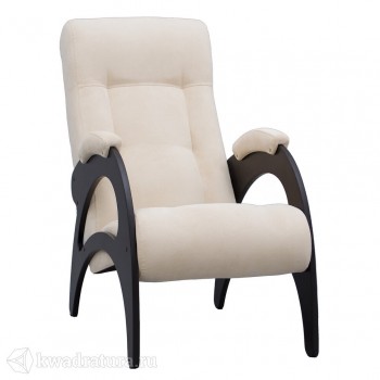 Кресло для отдыха Неаполь Модель 9 без лозы (Венге-эмаль/Ткань Ваниль Verona Vanilla) в Барнауле - barnaul.mebel54.com | фото
