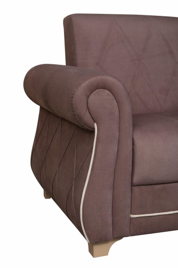 Кресло для отдыха "Порто" (велюр текстура лиловый / микровельвет крем)/осн. в Барнауле - barnaul.mebel54.com | фото