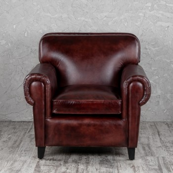 Кресло кожаное Элегант (Бордовый) в Барнауле - barnaul.mebel54.com | фото