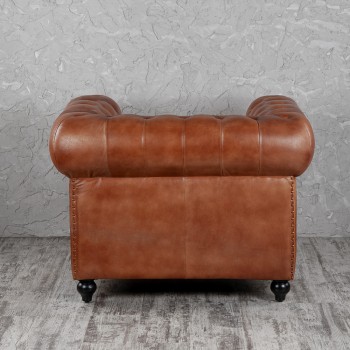 Кресло кожаное Лофт Честер (кожа) в Барнауле - barnaul.mebel54.com | фото