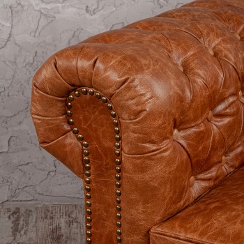 Кресло кожаное Лофт Честер (кожа буйвола) в Барнауле - barnaul.mebel54.com | фото