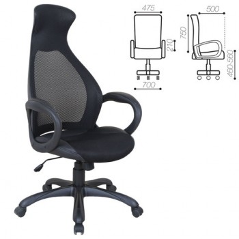 Кресло офисное BRABIX Genesis EX-517 (черное) в Барнауле - barnaul.mebel54.com | фото