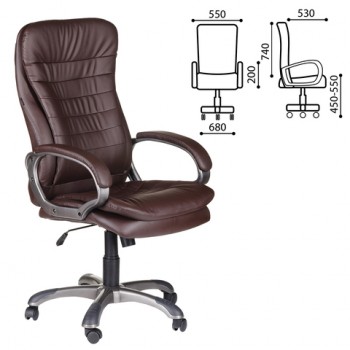 Кресло офисное BRABIX Omega EX-589 (коричневое) в Барнауле - barnaul.mebel54.com | фото