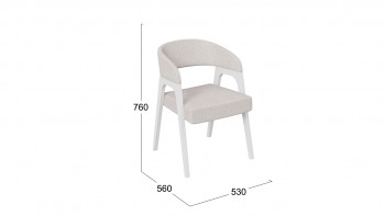 Кресло «Техас 1» (Белый матовый/Шенилл Estetica Vanille №220) в Барнауле - barnaul.mebel54.com | фото