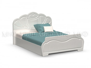 Кровать 1,4м Гармония (Белый/Белый глянец) в Барнауле - barnaul.mebel54.com | фото