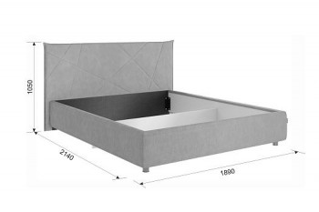 Кровать 1,6 Квест с подъемным механизмом (Топаз велюр) купить в Барнауле - barnaul.mebel54.com | фото