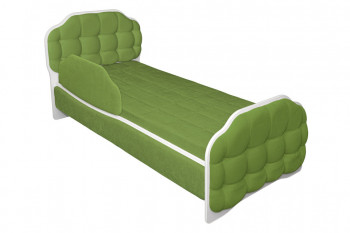 Кровать 160 Атлет 76 Зелёный (мягкий бортик) в Барнауле - barnaul.mebel54.com | фото