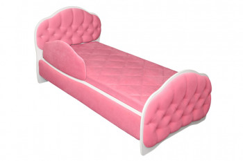 Кровать 160 Гармония 89 Розовый (мягкий бортик) в Барнауле - barnaul.mebel54.com | фото