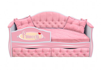 Кровать 160 серии Иллюзия 2 ящика 15 Бледно-розовый (подушки) в Барнауле - barnaul.mebel54.com | фото