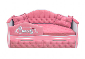 Кровать 160 серии Иллюзия 2 ящика 36 Розовый (мягкий бортик/подушки) в Барнауле - barnaul.mebel54.com | фото