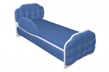Кровать 170 Атлет 29 Синий (мягкий бортик) в Барнауле - barnaul.mebel54.com | фото