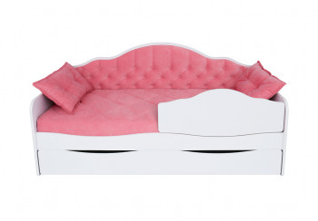 Кровать 170 серии Иллюзия Лайт 1 ящик 89 Розовый (подушки) в Барнауле - barnaul.mebel54.com | фото