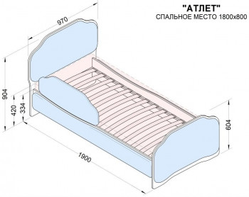 Кровать 180 Атлет 02 Бежевый (мягкий бортик) в Барнауле - barnaul.mebel54.com | фото