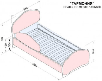Кровать 180 Гармония 08 Шоколад (мягкий бортик) в Барнауле - barnaul.mebel54.com | фото
