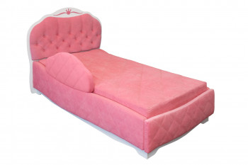 Кровать 190 Гармония Lux 36 Розовый (мягкий бортик) в Барнауле - barnaul.mebel54.com | фото