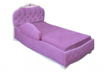 Кровать 190 Гармония Lux 67 Светло-фиолетовый (мягкий бортик) в Барнауле - barnaul.mebel54.com | фото