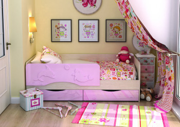 Кровать Алиса КР-812 1,6 Белфорд/Розовый металлик в Барнауле - barnaul.mebel54.com | фото