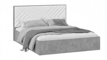 Кровать без ПМ «Хилтон» Тип 1 Ателье светлый/Белый в Барнауле - barnaul.mebel54.com | фото