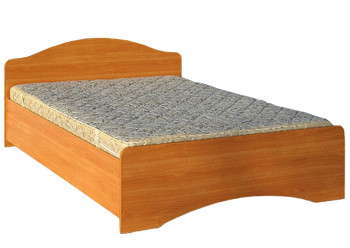 Кровать двойная 1600-1 без матраса (круглые спинки) Вишня Оксфорд в Барнауле - barnaul.mebel54.com | фото