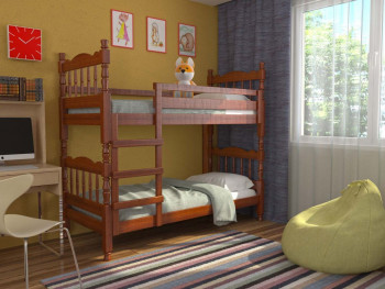 Кровать двухъярусная Соня из массива сосны 800*1890 Сосна в Барнауле - barnaul.mebel54.com | фото