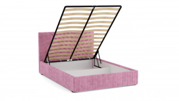 Кровать Гамма ш. 1400 (с основанием для хранения) (велюр тенерифе розовый) в Барнауле - barnaul.mebel54.com | фото