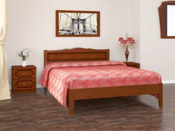 Кровать Карина-7 из массива сосны 900*2000 Орех в Барнауле - barnaul.mebel54.com | фото