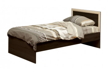 Кровать одинарная 21.55 (шир. 900) с настилом (венге/профиль дуб линдберг)/осн. в Барнауле - barnaul.mebel54.com | фото