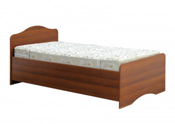 Кровать одинарная 900-1 без матраса (круглые спинки) Орех Таволато в Барнауле - barnaul.mebel54.com | фото
