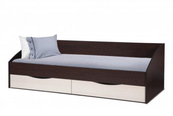 Кровать одинарная "Фея - 3" (симметричная) New (венге / вудлайн кремовый / ДВПО: белый) в Барнауле - barnaul.mebel54.com | фото