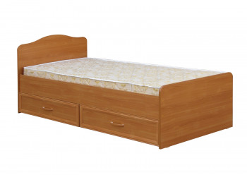 Кровать одинарная с ящиками 800-1 без матраса (круглые спинки) Вишня Оксфорд в Барнауле - barnaul.mebel54.com | фото