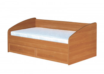 Кровать с ящиками с задней спинкой 900-1 без матраса Вишня Оксфорд в Барнауле - barnaul.mebel54.com | фото