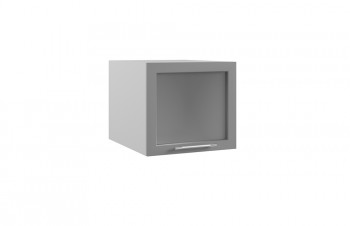 Лофт ГВПГС 500 шкаф верхний горизонтальный глубокий со стеклом высокий (Бетон темный/корпус Серый) в Барнауле - barnaul.mebel54.com | фото