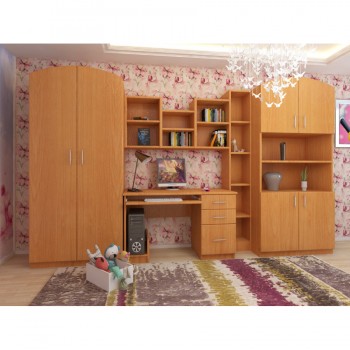 Детская Мишутка Комплект мебели (Вишня оксфорд) в Барнауле - barnaul.mebel54.com | фото