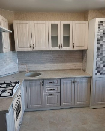 Модульная кухня Империя 1,8 м (Белый Эмалит/Серый) в Барнауле - barnaul.mebel54.com | фото