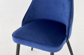 Набор стульев Милан 2 шт (синий велюр/черный) в Барнауле - barnaul.mebel54.com | фото