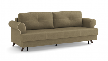 Оливер / диван - кровать 3-х местн. (еврокнижка) (велюр велутто коричневый 23 в Барнауле - barnaul.mebel54.com | фото