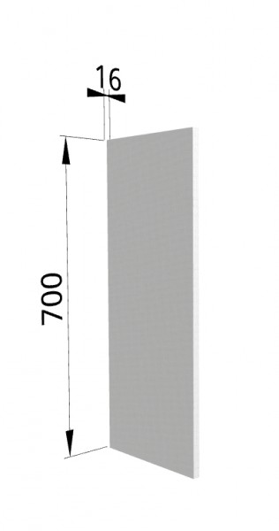 Панель торцевая (для шкафа верхнего высотой 700 мм) П Мелисса (Бежевый скин) в Барнауле - barnaul.mebel54.com | фото
