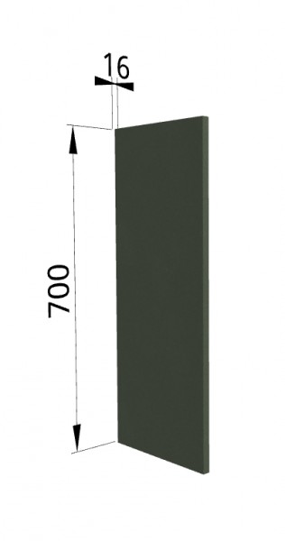 Панель торцевая П Квадро (для шкафа верхнего) Оливково-зеленый в Барнауле - barnaul.mebel54.com | фото