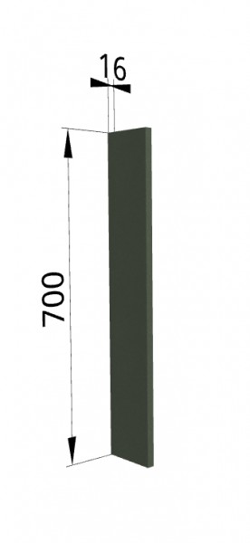 Панель торцевая ПТ 400 Квадро (для шкафа торцевого верхнего) Оливково-зеленый в Барнауле - barnaul.mebel54.com | фото
