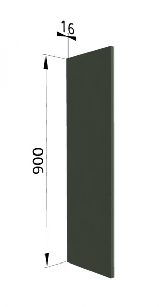 Панель торцевая ВП Квадро (для шкафа верхнего высокого) Оливково-зеленый в Барнауле - barnaul.mebel54.com | фото