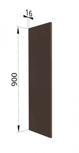 Панель торцевая ВП Квадро (для шкафа верхнего высокого) Шоколад кожа в Барнауле - barnaul.mebel54.com | фото