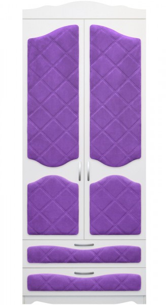 Шкаф 2-х створчатый с ящиками серии Иллюзия 32 Фиолетовый в Барнауле - barnaul.mebel54.com | фото