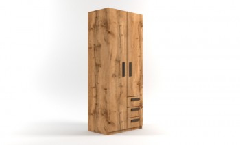 Шкаф 2-х створчатый с ящиками Шервуд (Дуб Вотан) в Барнауле - barnaul.mebel54.com | фото