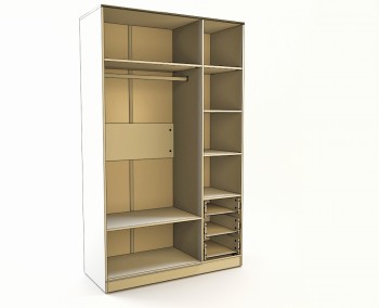 Шкаф 3-х створчатый с ящиками Клаксон (Бежевый/корпус Клен) в Барнауле - barnaul.mebel54.com | фото