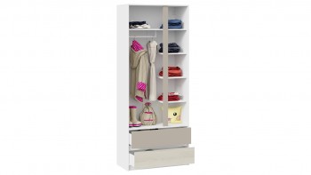 Шкаф для одежды комбинированный «Сканди» Дуб Гарден/Белый/Глиняный серый в Барнауле - barnaul.mebel54.com | фото