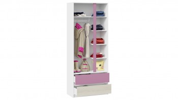 Шкаф для одежды комбинированный «Сканди» Дуб Гарден/Белый/Лиловый в Барнауле - barnaul.mebel54.com | фото