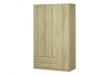 Шкаф для платья и белья 3-х дверный без зеркала Дуб Сонома в Барнауле - barnaul.mebel54.com | фото